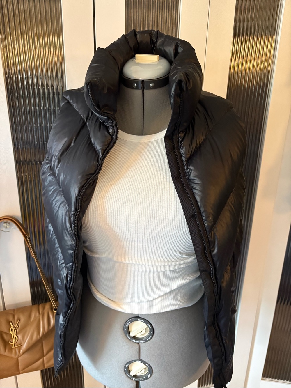 Athleta Black Puffer Vest